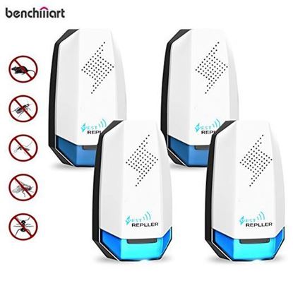 Picture of BenchMart 4Pcs/Set Household Ultrasonic Mosquito Pest Repellent Plug-in Pest Repeller - US Plug