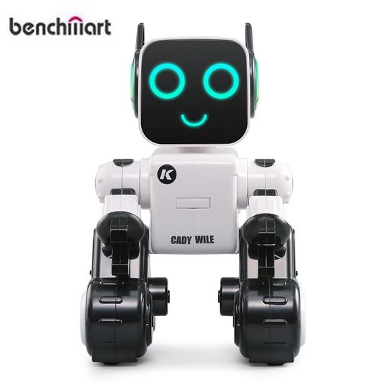 Picture of BenchMart 2.4G Intelligent Remote Control Robot Programming Interactive Sound Control Robot - White