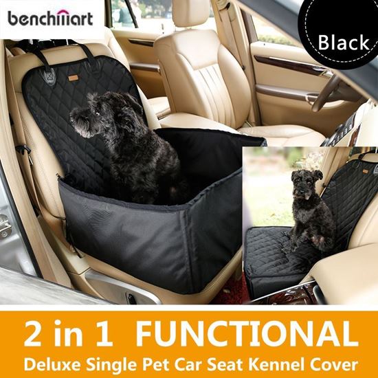 Picture of BenchMart Waterproof Thickened Nylon Car Passenger Seat Pet Cover Mat Cushion Bed - Black